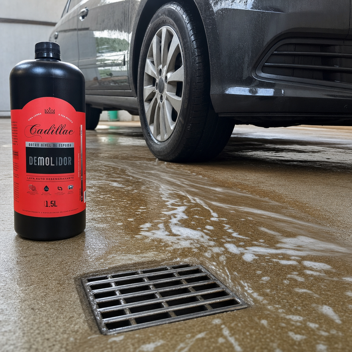 No enxágue, a água que corre para o ralo sai marrom: o produto trabalhou.